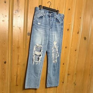 Aeropostale Light Blue Distressed Boyfriend Jeans